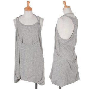 Yojhi Yamamoto Grey Layered Cotton Tank Top